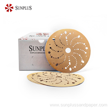 Sandpaper Multi-Holes Gold Sanding Paper Automotive